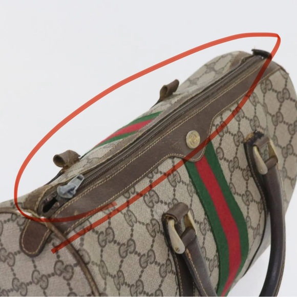 #7 Gucci GG Canvas Boston Bag Preloved Used - LIVE SHOW! - Picture 8 of 16